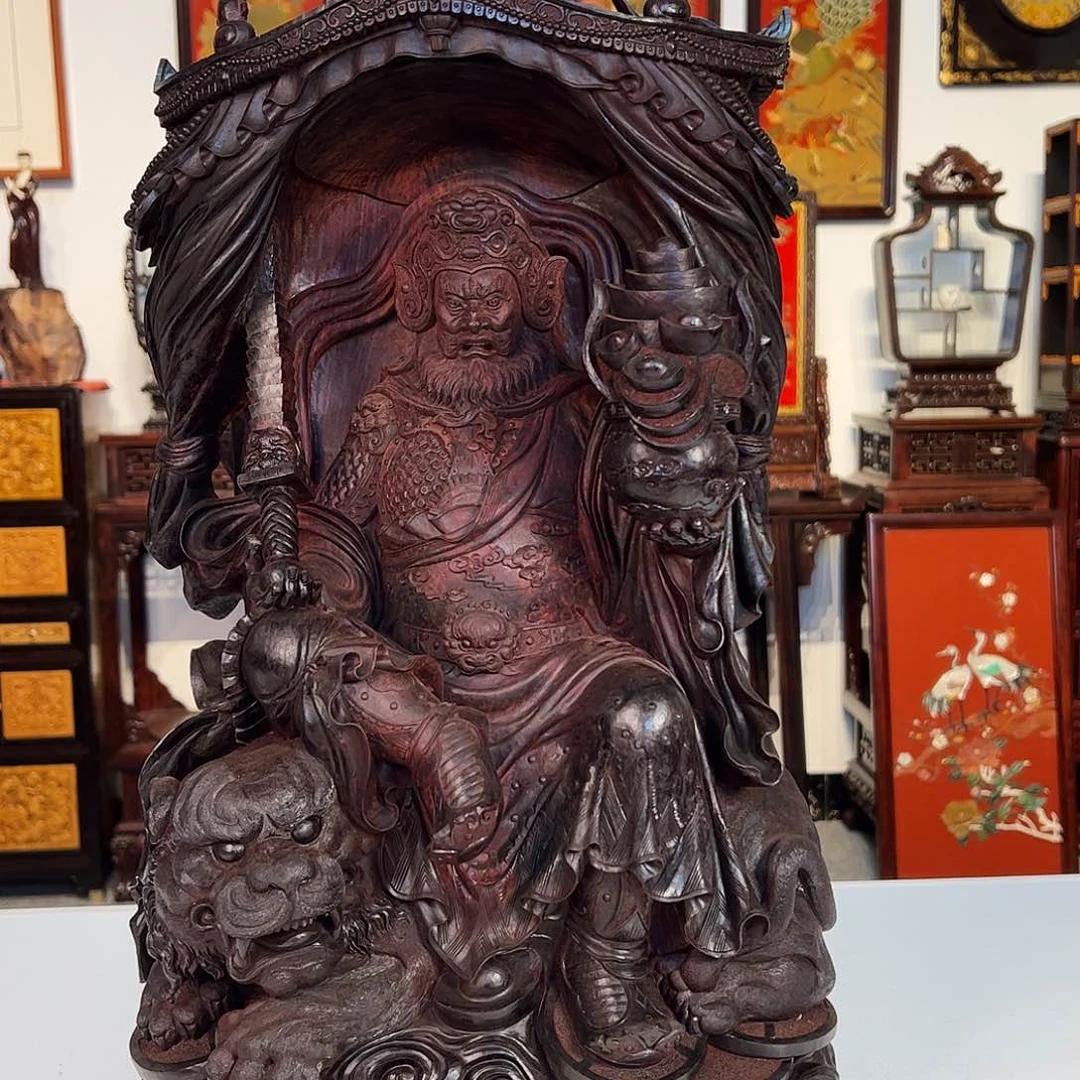 紫檀木类成套家具好**?小叶紫檀财神