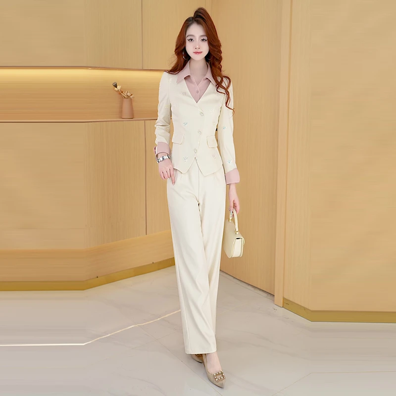 【两件套】秋季时尚女神修身洋气宽松气质休闲百搭显瘦减龄女装套裤
