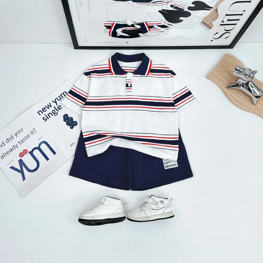 儿童套装夏季2025新款男童短袖两件套洋气 BDX25923 悠悠童话童装