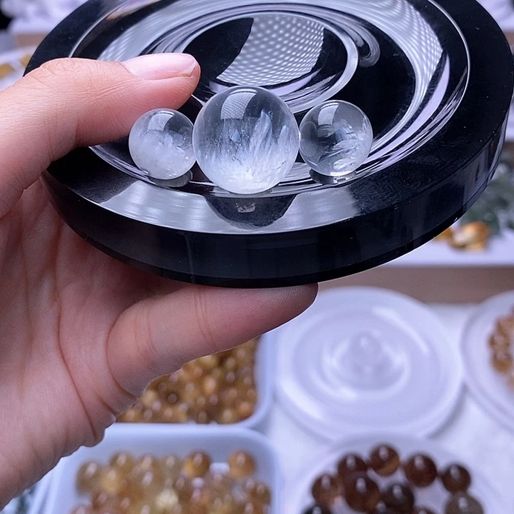 水晶天然水晶定制打孔不退换未镶嵌