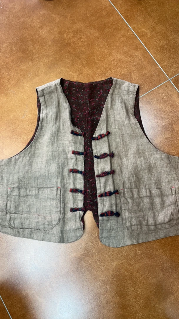 盘扣中国风马甲休闲百搭