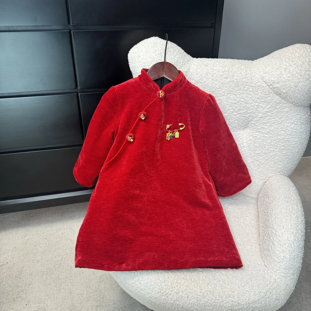 【圣诞限定款】雪尼尔儿童旗袍裙节日礼服中国风限定款