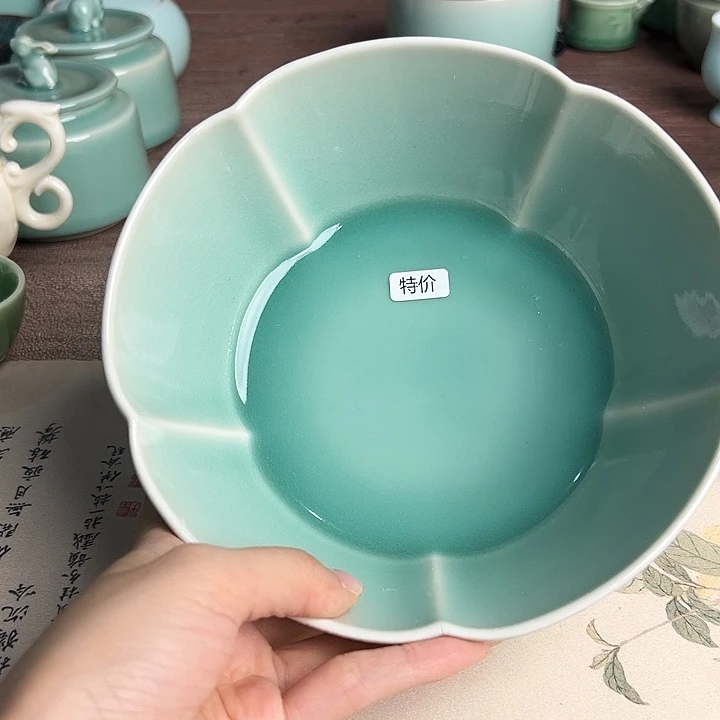 龙泉云间青瓷小米茶器