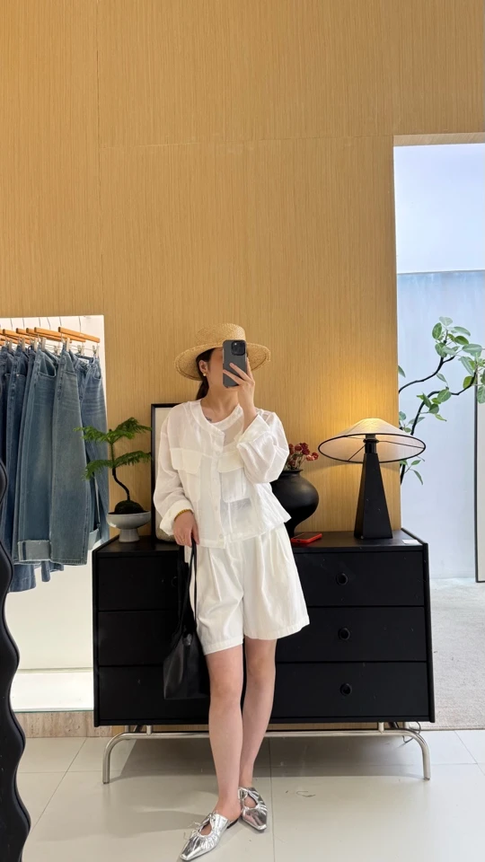 2025夏MANSA韩系休闲棉麻外套