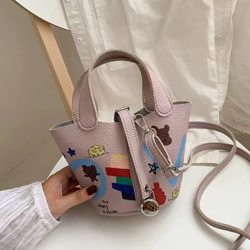 专属福利~~新款时尚紫色小水桶ins网红手提包