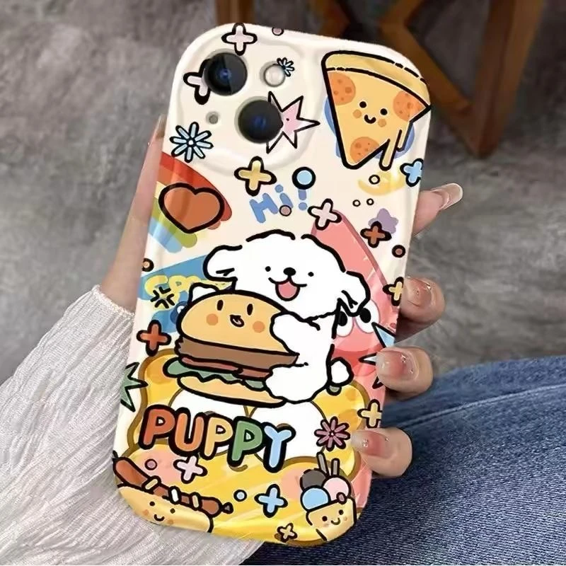 汉堡狗适用华为mate60苹果oppo小米15/14/13promax防摔vivo手机壳