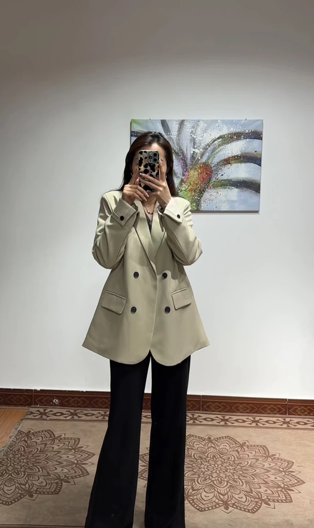 姆嘎 高级设计小西装外套 中长