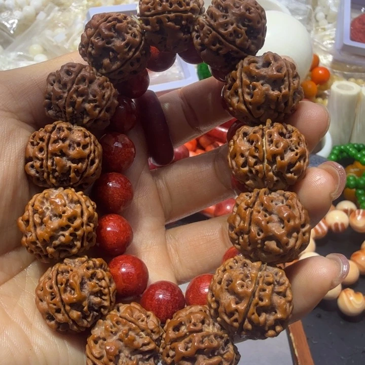 核桃手串/手链1.4红扇子