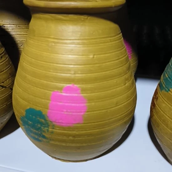黄色粉绿色鱼篓口径12高度21默认无孔（需要打孔自行备注）