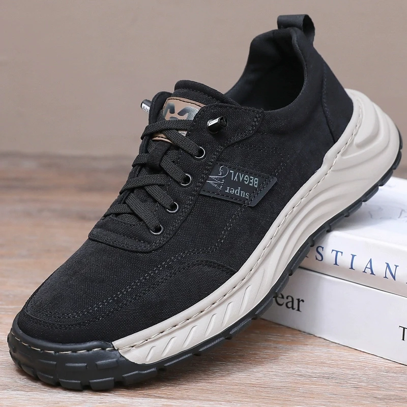 春秋款老北京布鞋男士鞋子透气运动老人鞋防滑休闲鞋超轻软底男鞋