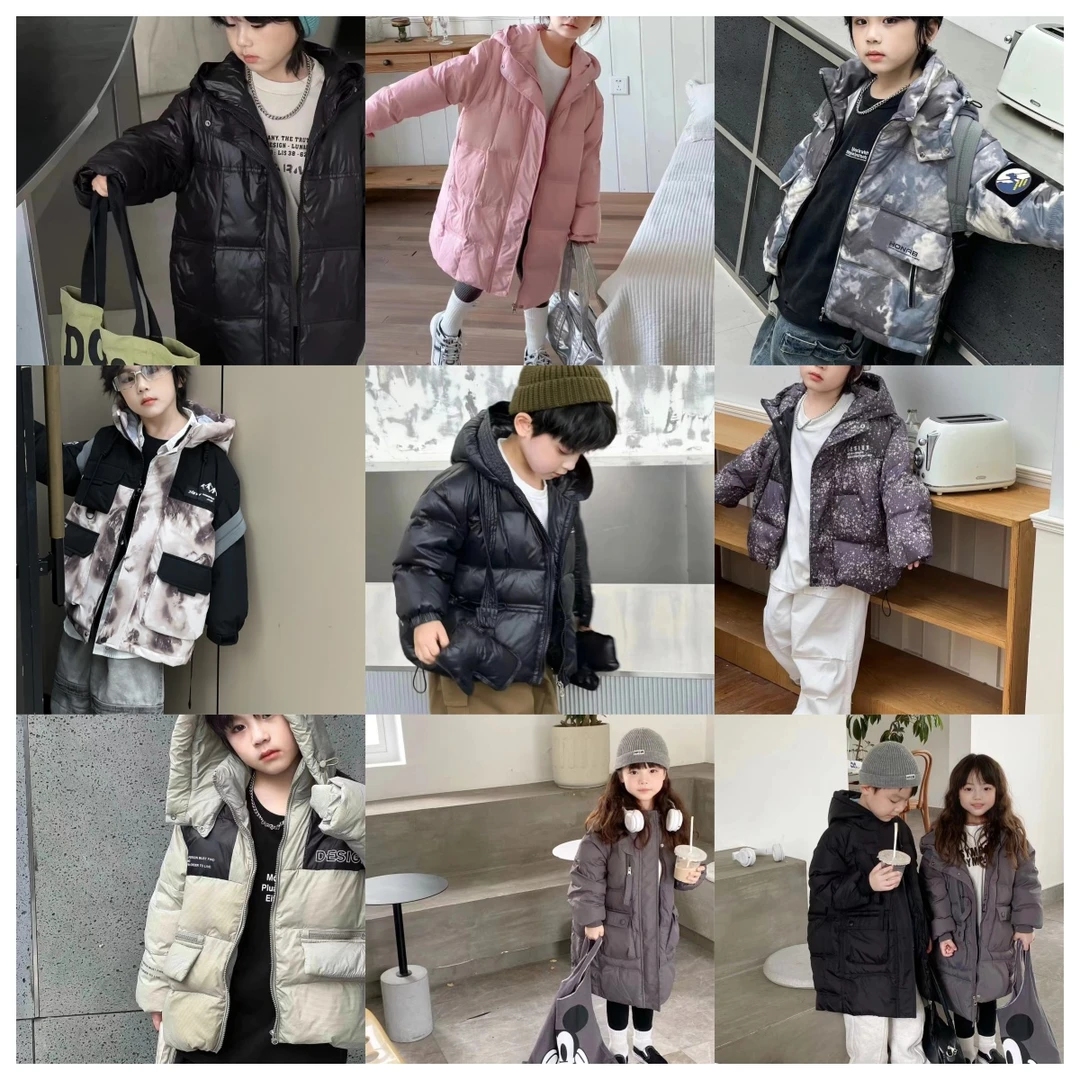 【901-950】秋冬儿童连帽中大童防寒服