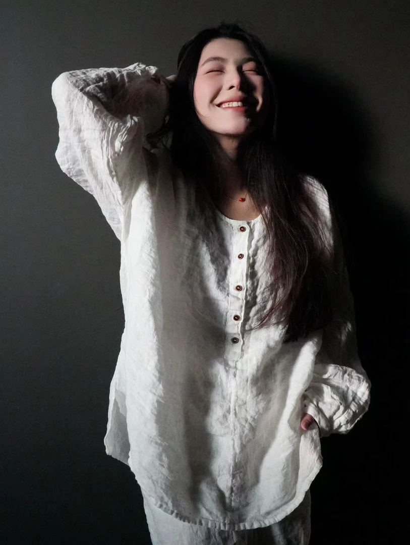 AS6855胭絮-设计师原创新款夏凉布面料上衣’ 简约而不失质感‘