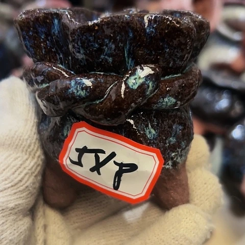 红陶粗陶花盆手工