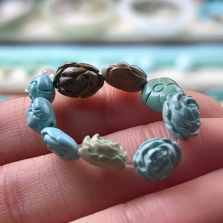 ****️绿松石未镶嵌配饰花花