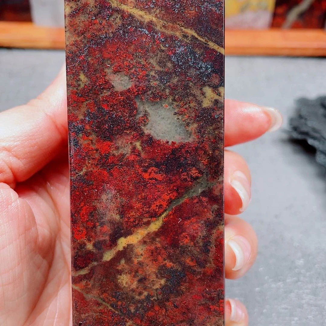 【闪购商品】玉桂林鸡血玉印章素章17