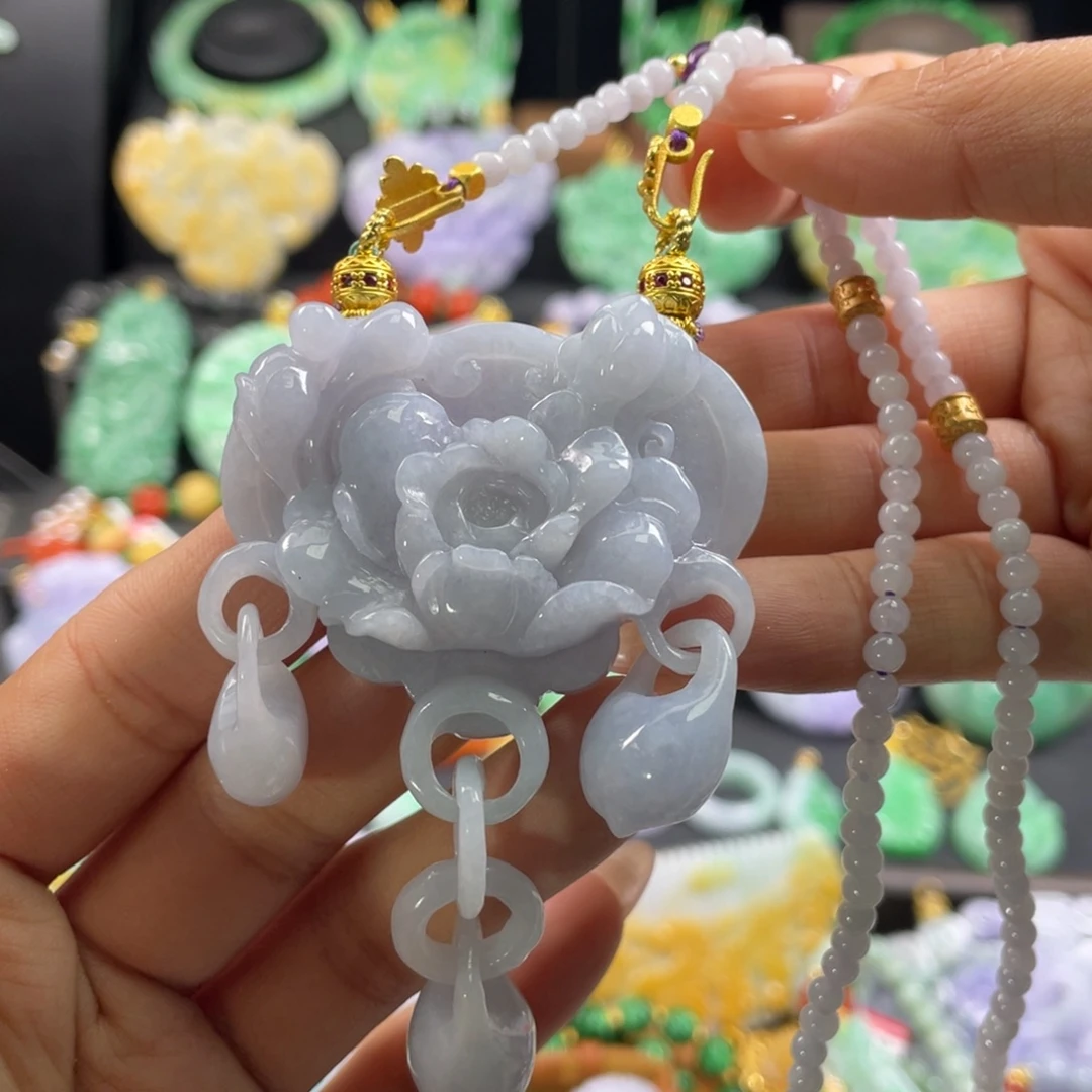 翡翠未镶嵌颈饰代编织