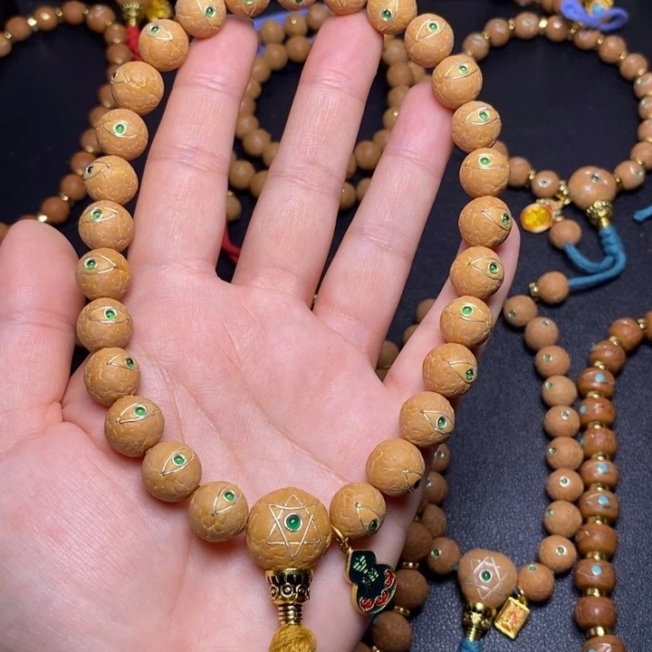 手串凤眼菩提12+手持描眼线