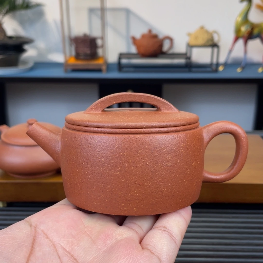 茶壶紫砂红降坡汉瓦170cc