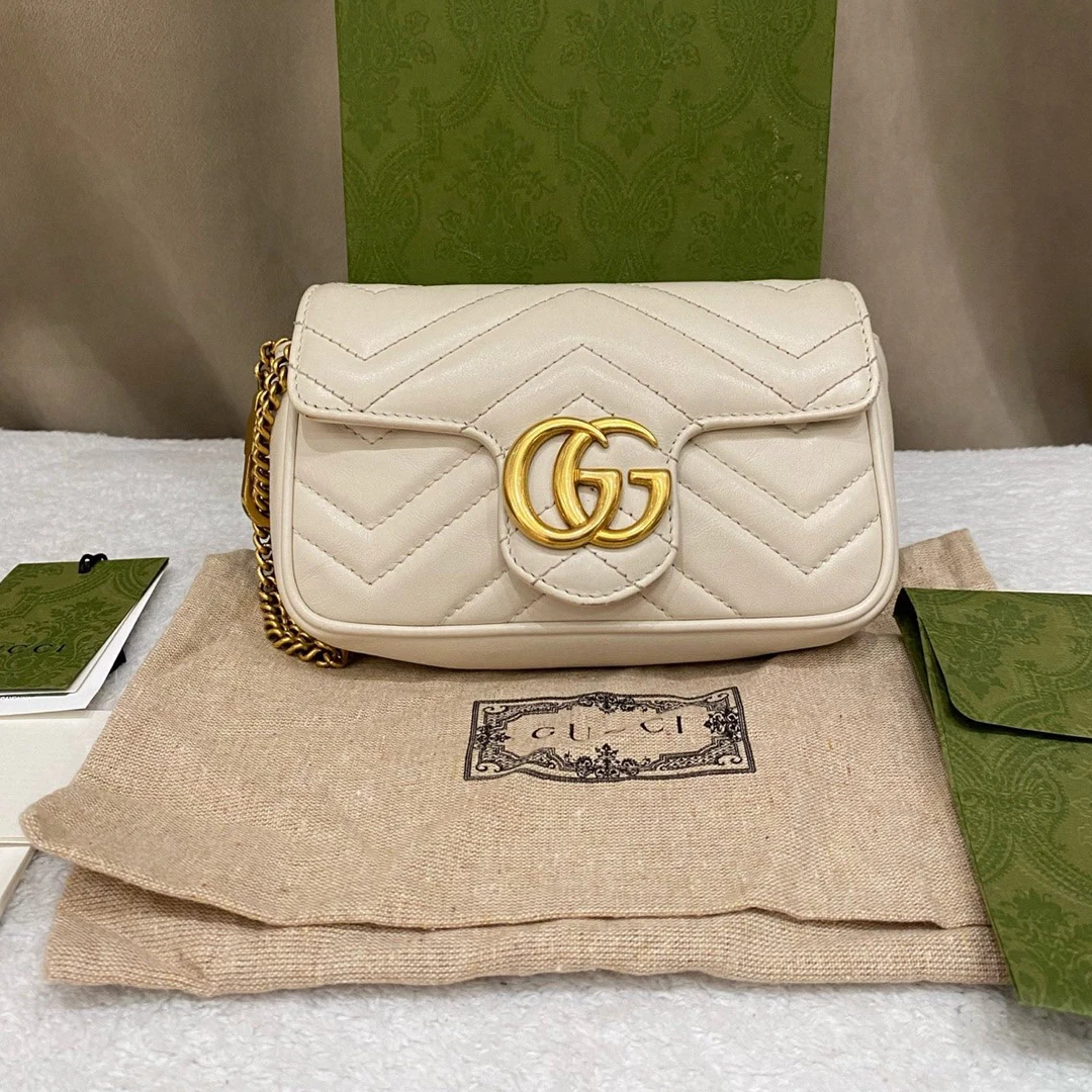 95新 GUCCI/古驰 马蒙mini  经典百搭不过时包体小巧轻便 软乎乎