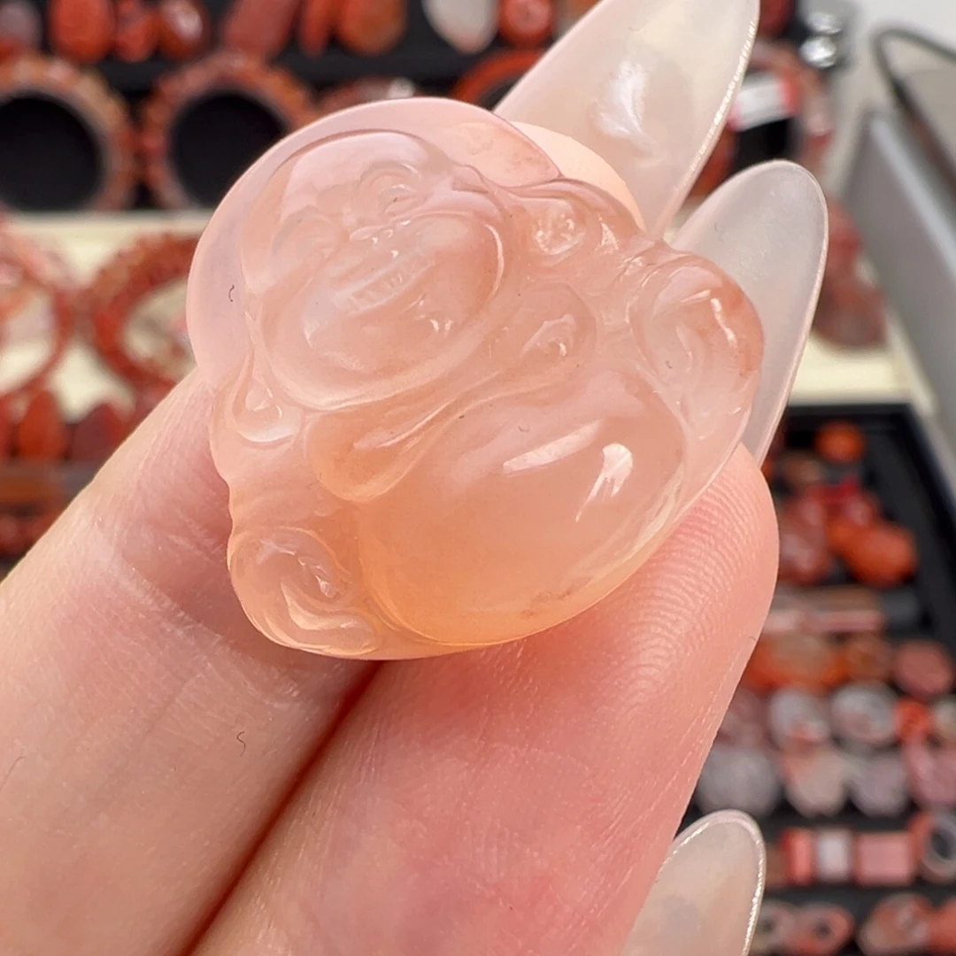 南红玛瑙未镶嵌颈饰佛公吊坠