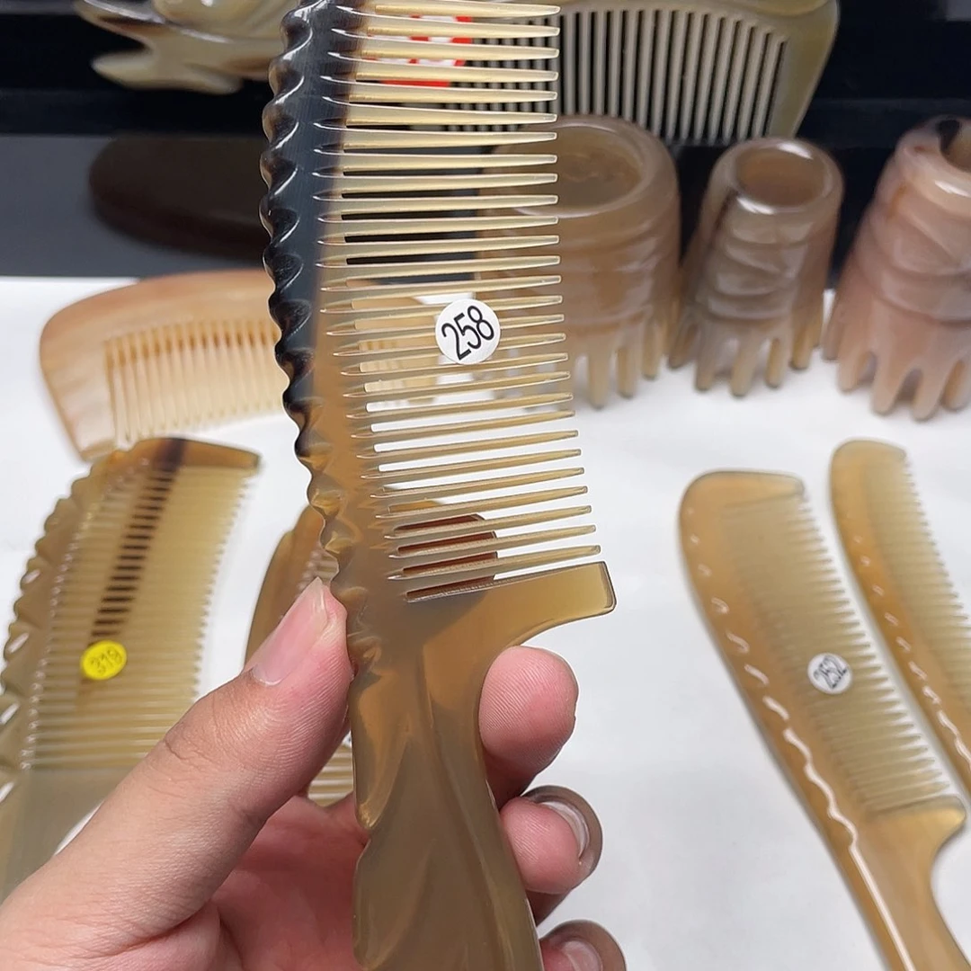 纯手工制作牛角梳微瑕258