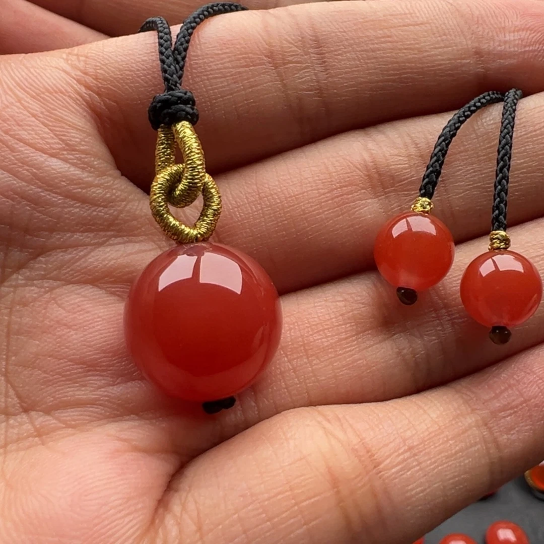 南红玛瑙未镶嵌圆珠15.2