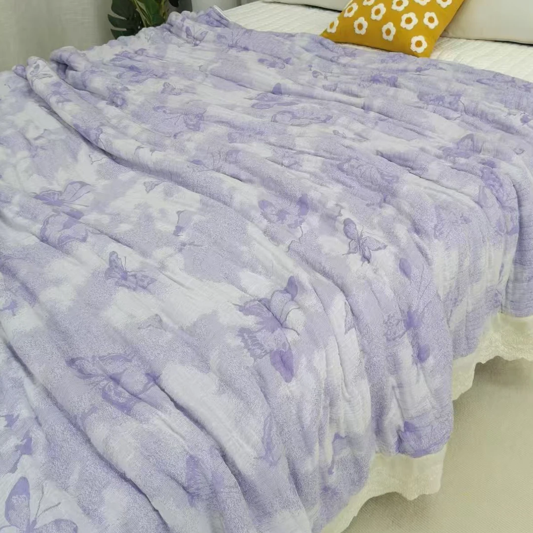 法式美学被精梳棉细纱双面加厚高级款大宽边超软超舒服美学被