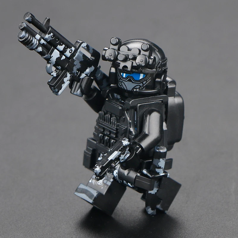 三角洲行动威龙特警乐积木高人仔帅气军事6士兵武器儿童拼装9玩具