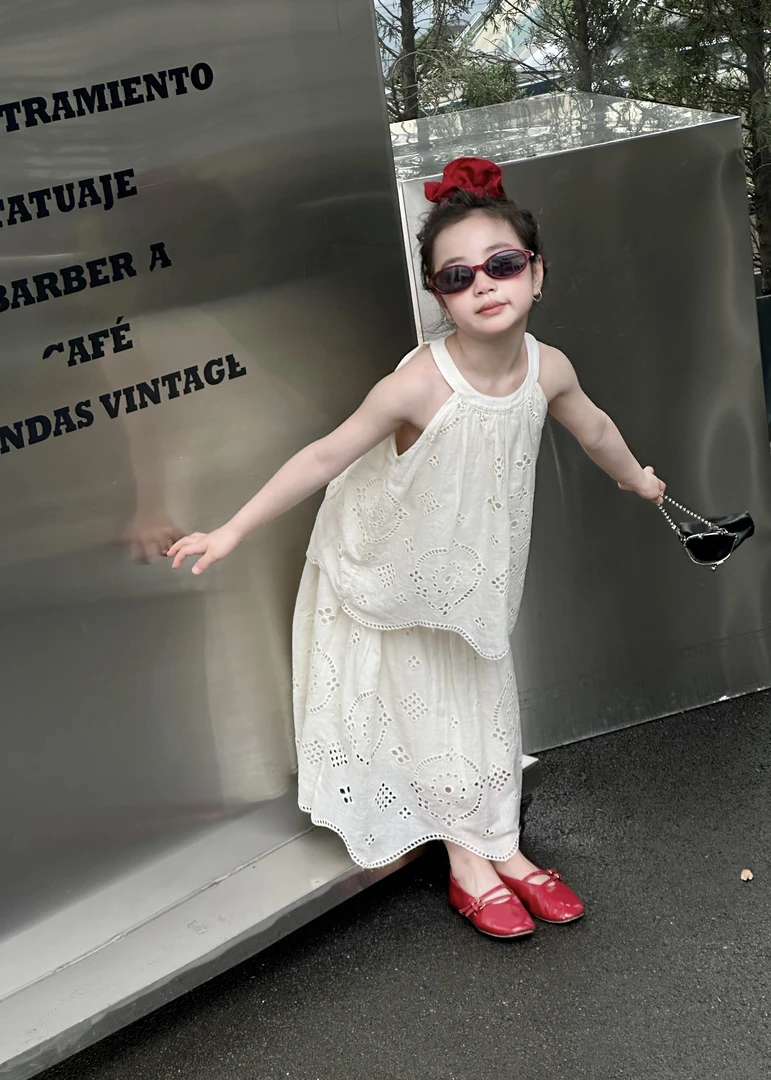 2025上新季斯嘉丽裙摆系列女童甜美淑女套装潮流高定设计款26431