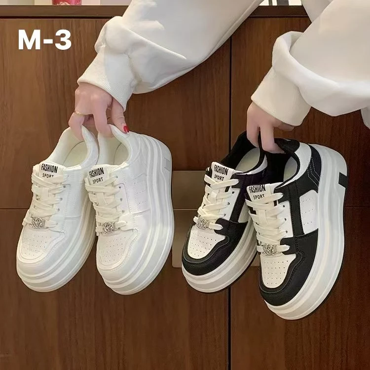 M-3交叉绑带鞋子春季系带时尚增高时尚休闲鞋