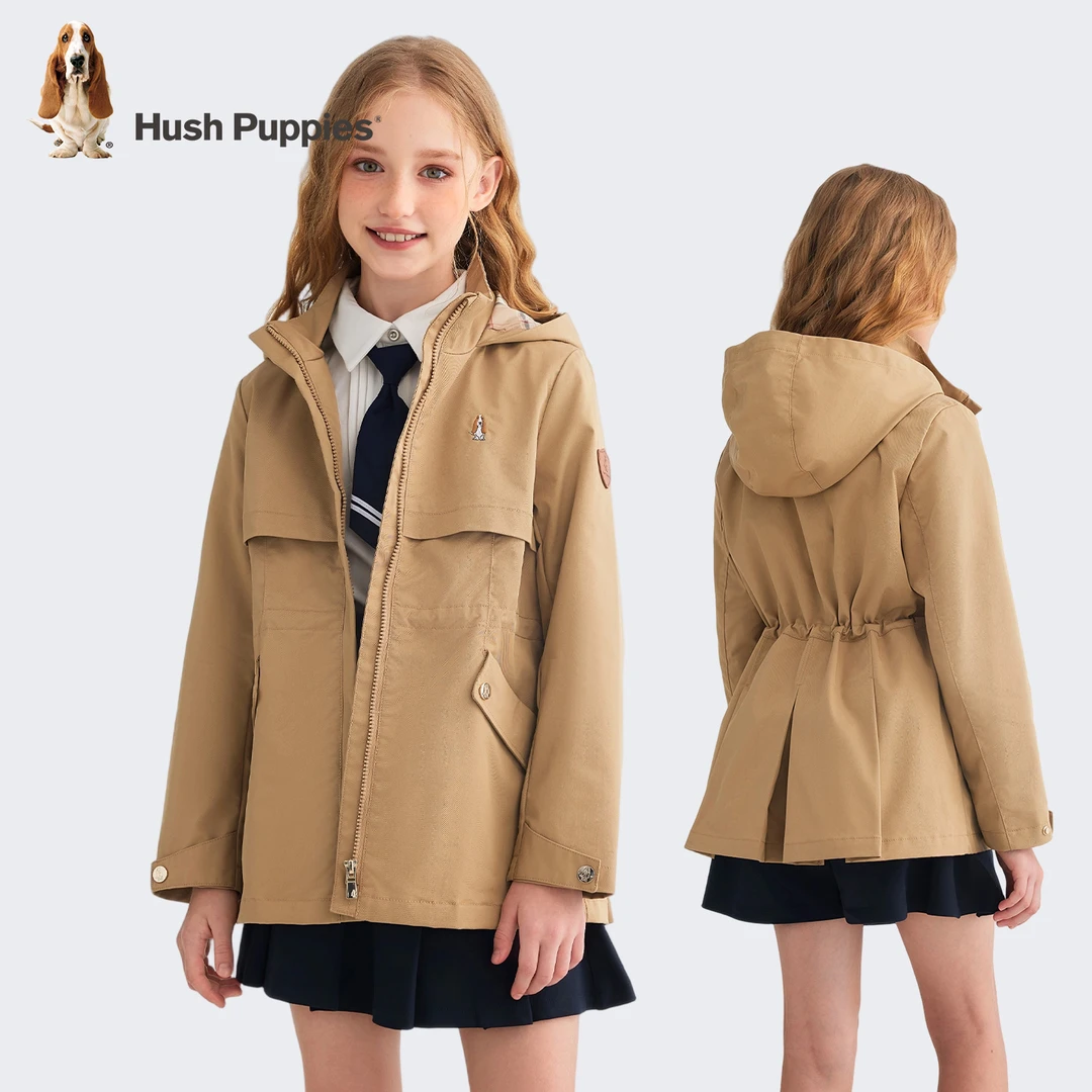 【学院风外套】暇步士童装2025年秋季新款户外中长款风衣