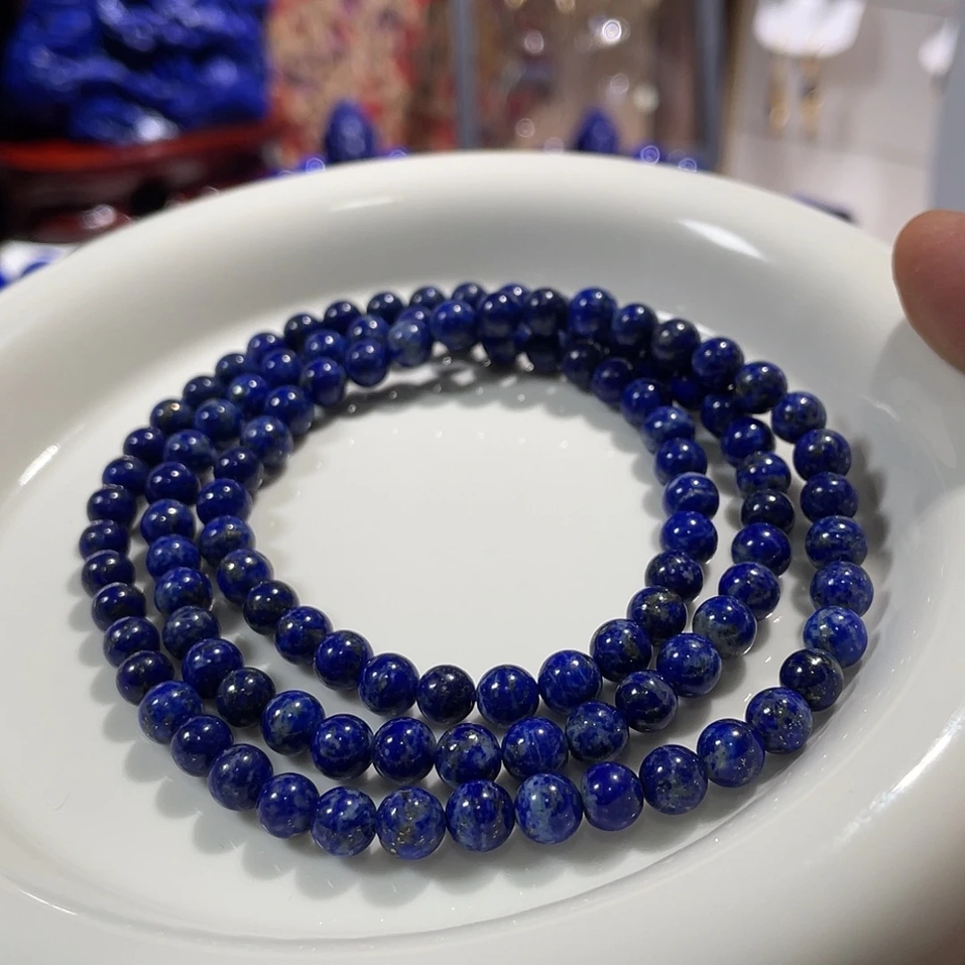青金石未镶嵌佛珠108颗6mm