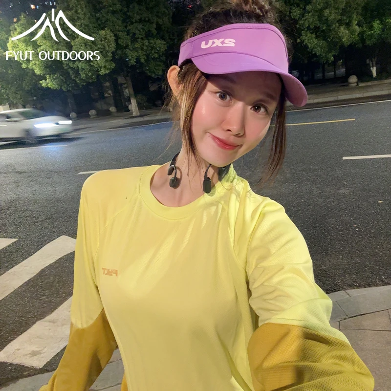 FYUT户外跑步速干衣透气轻薄防晒长袖春夏新款女健身马拉松打底衫