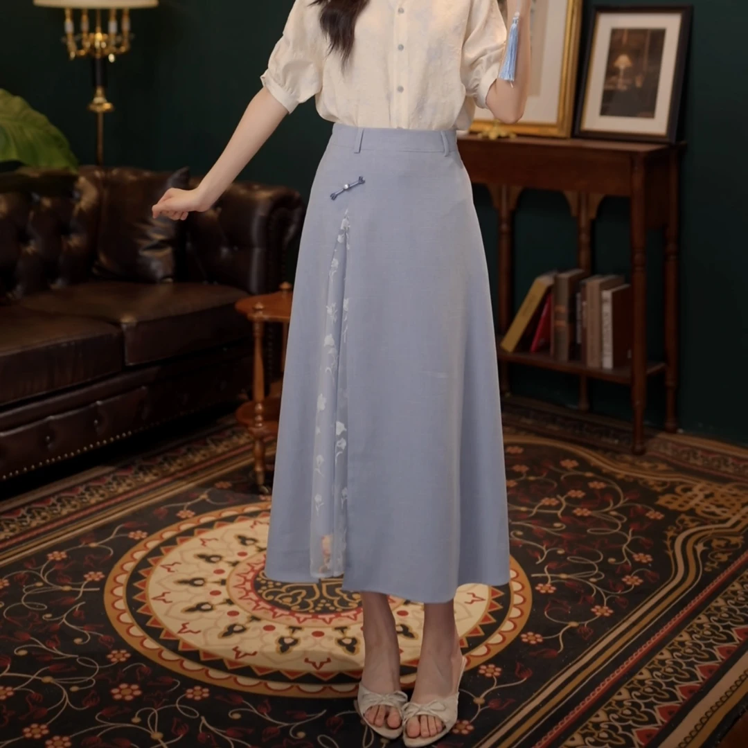 琦琦【角落情书】港风复古半身裙显瘦高腰百搭裙子YF1102630