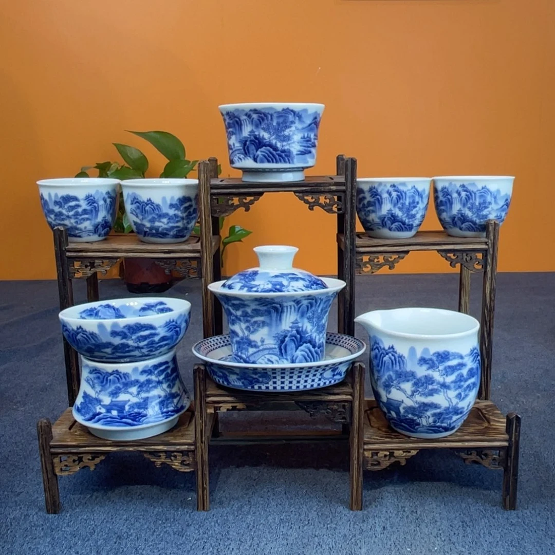 波*景德镇陶瓷八件套