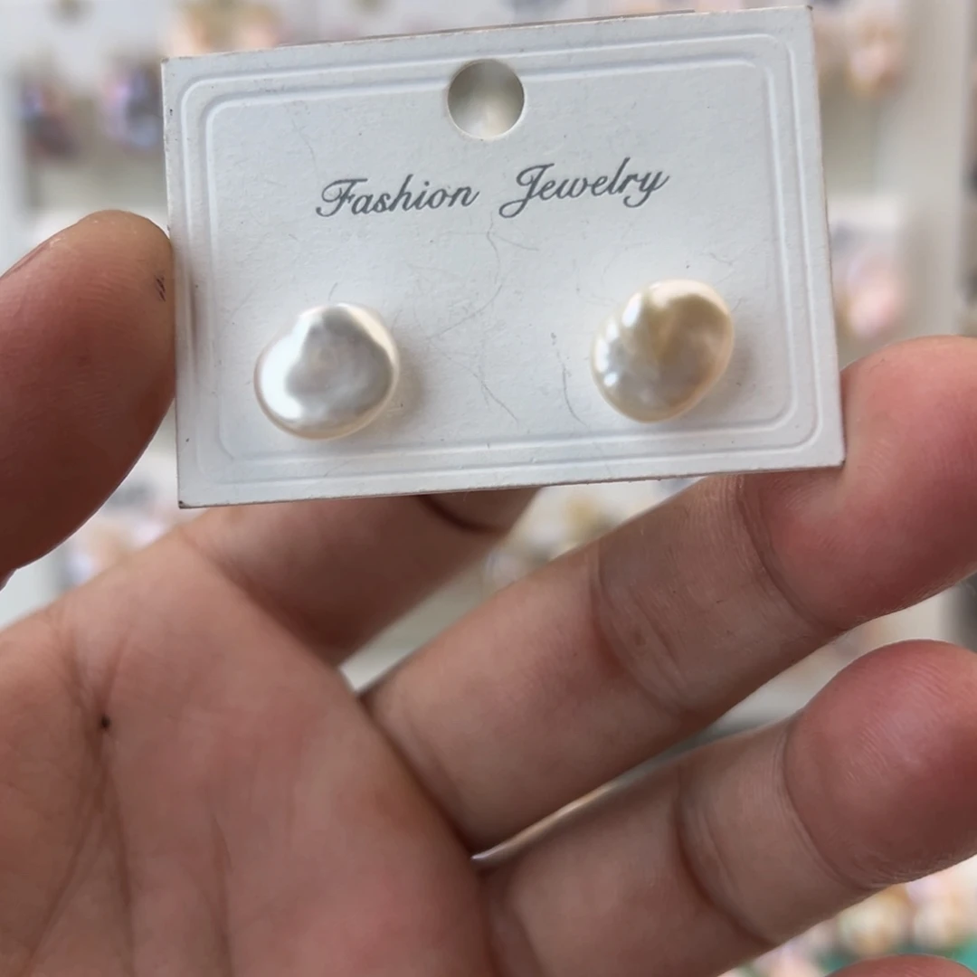 淡水珍珠耳饰银S925镶嵌孙*两