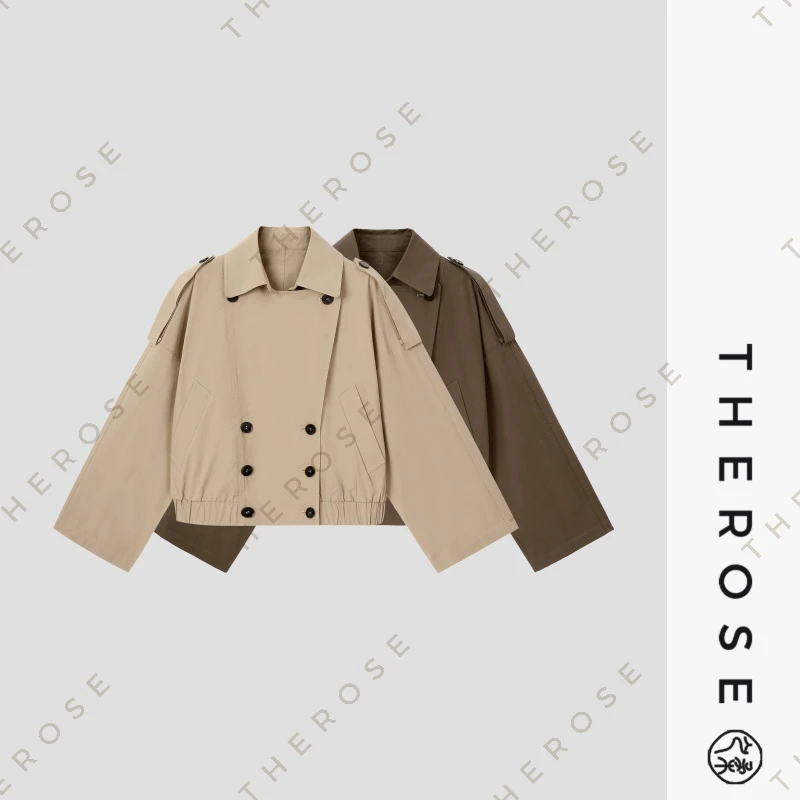 之柔【风之语】美国进口强捻蓬松干爽休闲外套盐缩工艺通勤短夹克