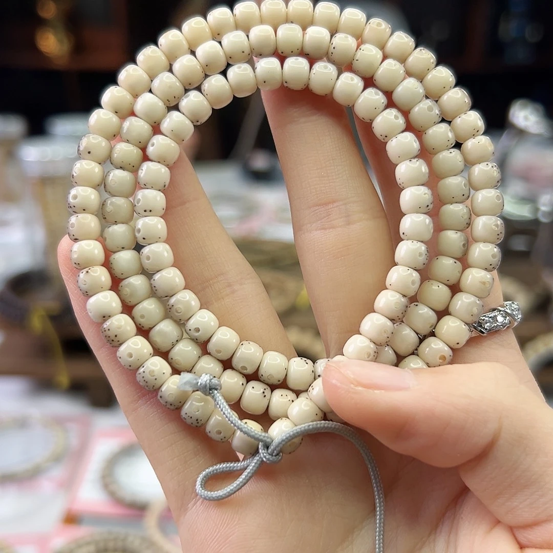 吊坠星月菩提Ll.6x5大留白 粉冰牛毛星 毕业级