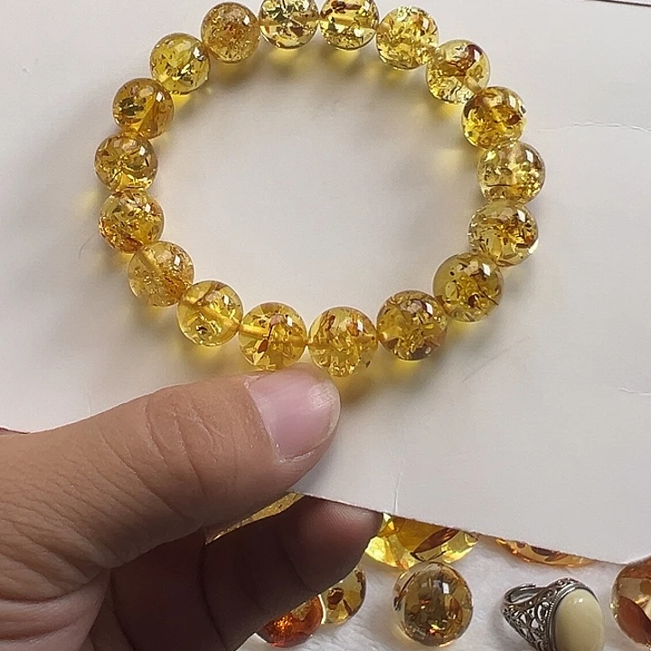 琥珀（花珀）项圈未镶嵌