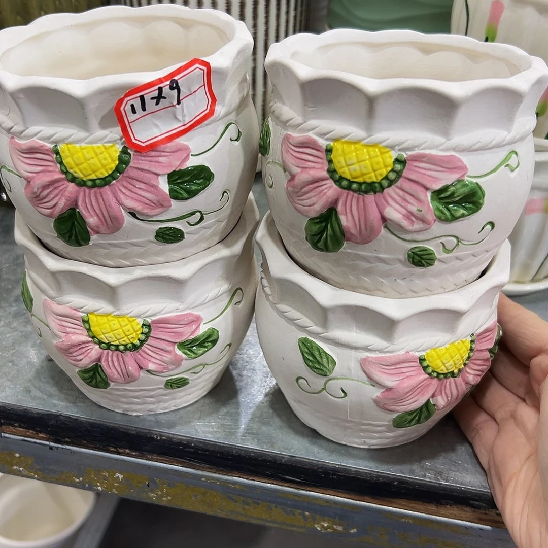 外贸尾单陶瓷花盆凑10米包邮