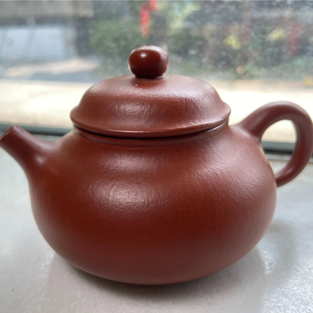 紫砂茶壶西施壶功夫茶大容量红皮宫灯红泥仿古壶手制圆壶文旦壶