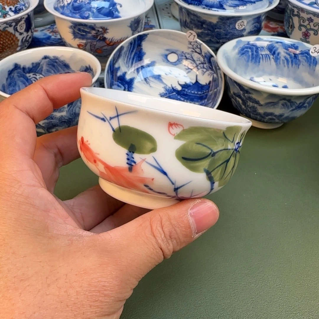 纯手工纯手绘茶具石头36