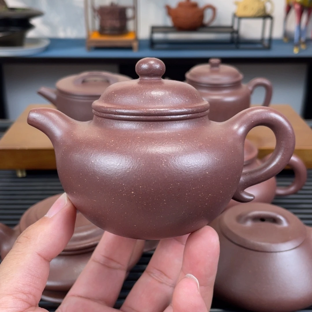 茶壶紫砂底槽青莲子220cc