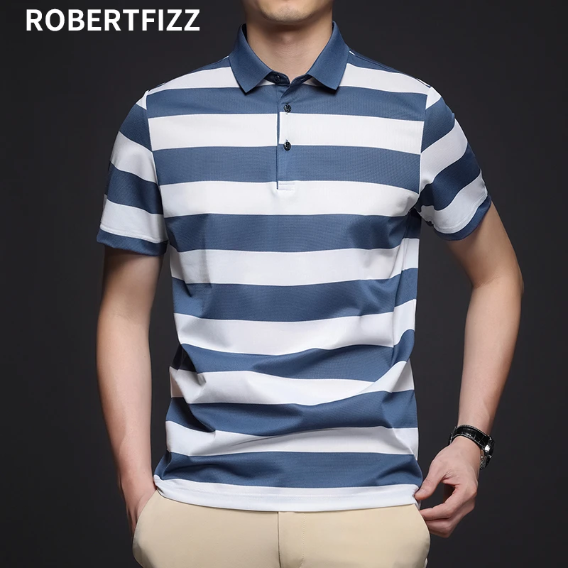 【ROBERTFIZZ商务POLO衫】2025春夏季新款无痕冰丝潮流薄款透气高品