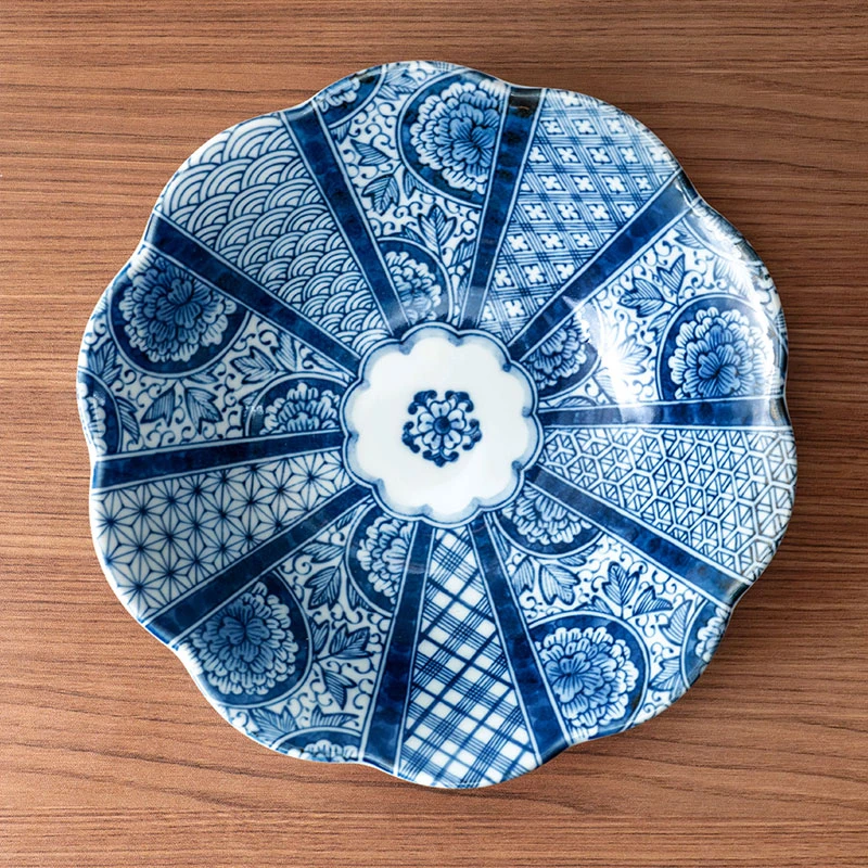 美浓烧日本进口釉下彩陶瓷碗家用复古典雅日式水果碗汤碗餐具