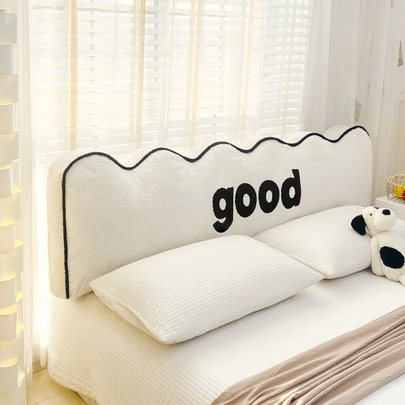2025新款泰迪绒床头大靠背护腰靠垫儿童防撞垫榻榻米软包可拆洗
