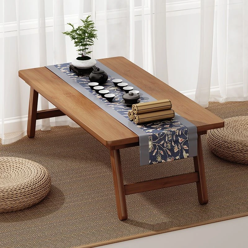 折叠桌楠竹炕桌家用简易榻榻米小茶几飘窗桌床上学习书桌电脑矮桌