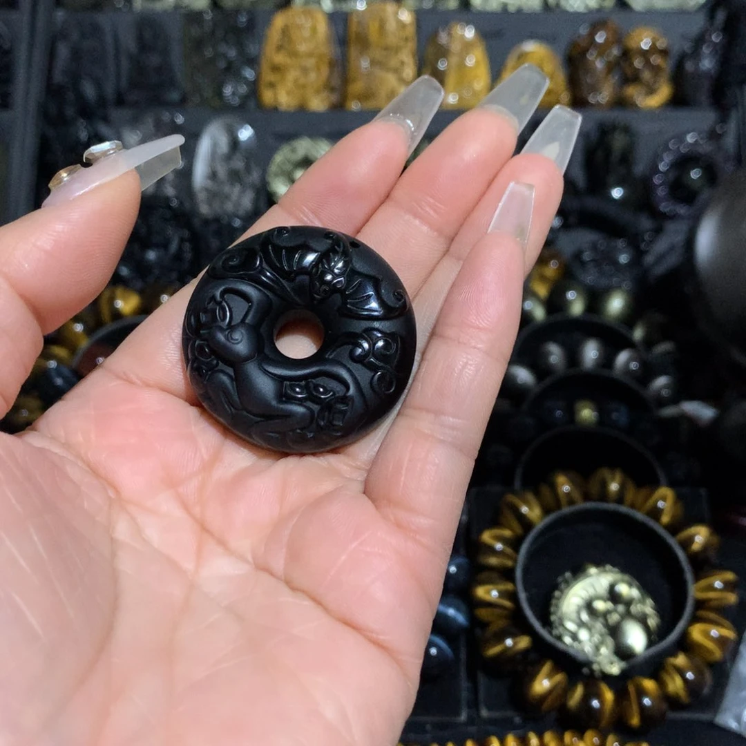 未镶嵌黑曜岩吊坠(赠链)帮****家