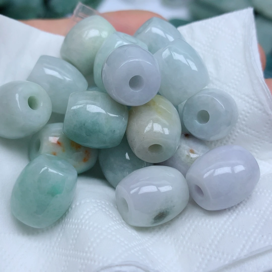 翡翠未镶嵌项链珠子珠