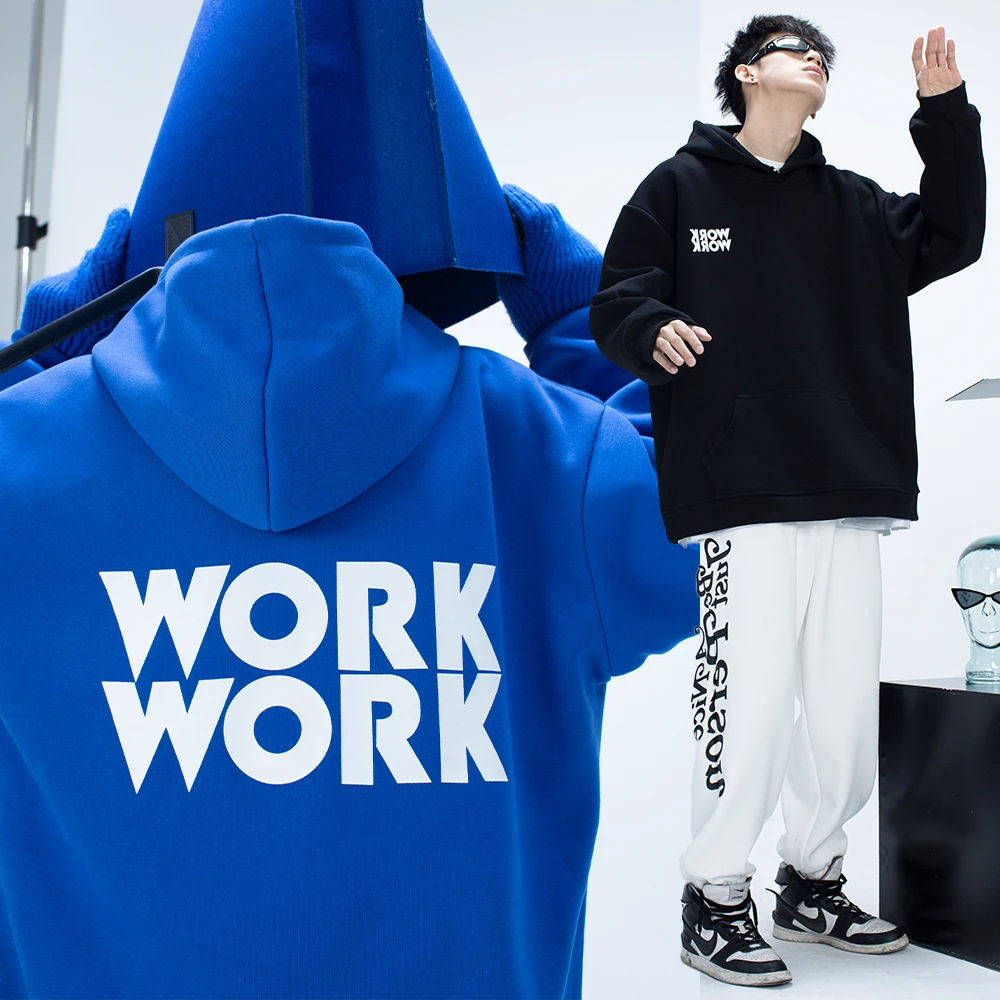 聪明陈2025秋款不加绒520克重磅连帽秋冬宽松休闲情侣卫衣